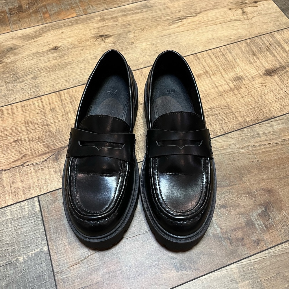 Chunky Black Loafers